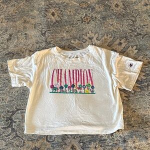 Champion Kids White Floral Graphic Tee